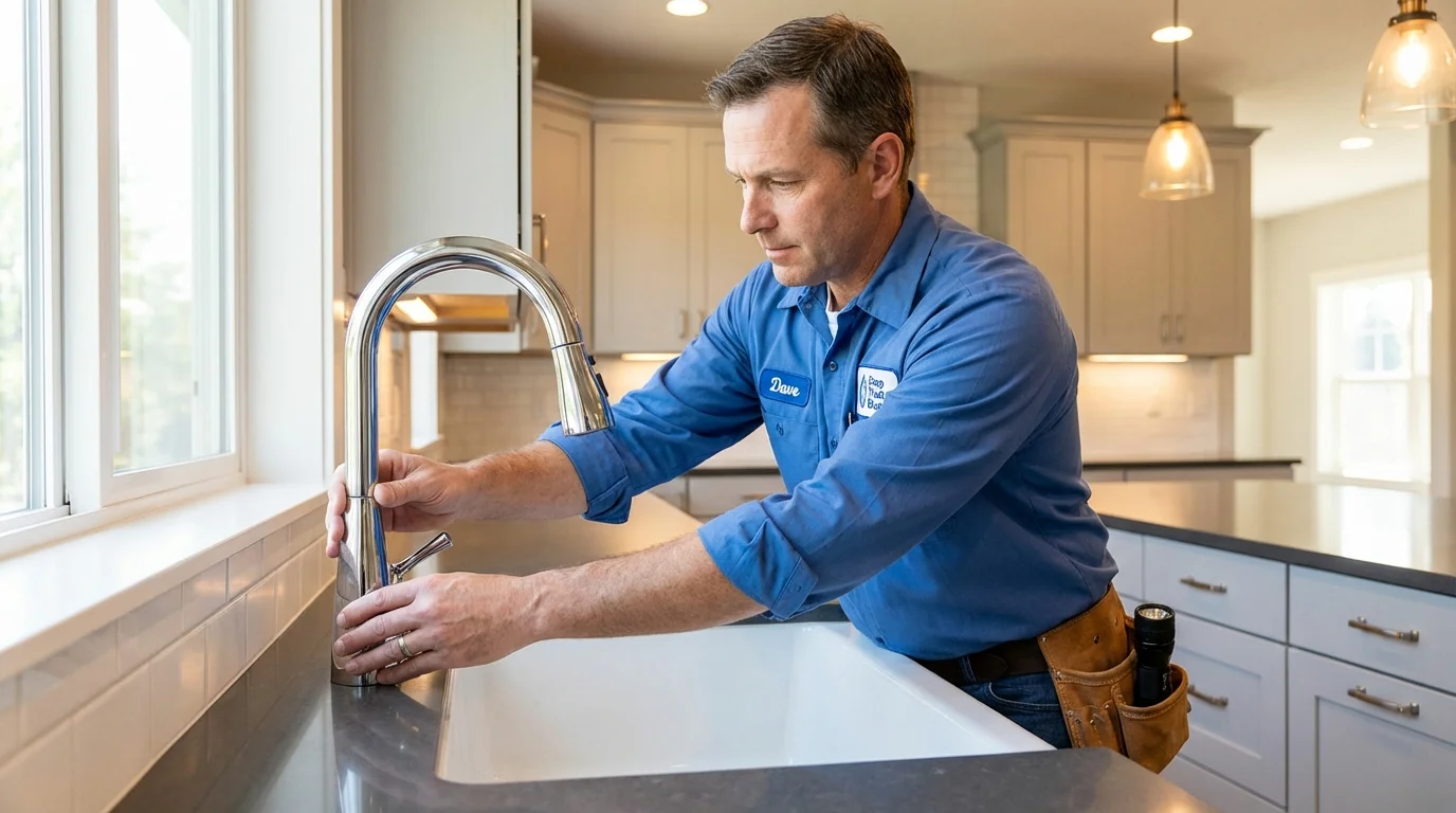 Kitchen faucet installation by Johns Plumbing LLC in West Fork